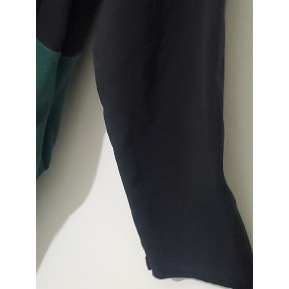 Made In Italy Large Baggy Green Black Colorblock Pockets Long Sleeve Midi Dress - Picture 4 of 9